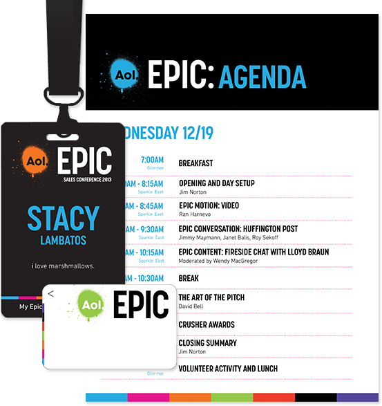 Branding and collateral for AOL sales conference