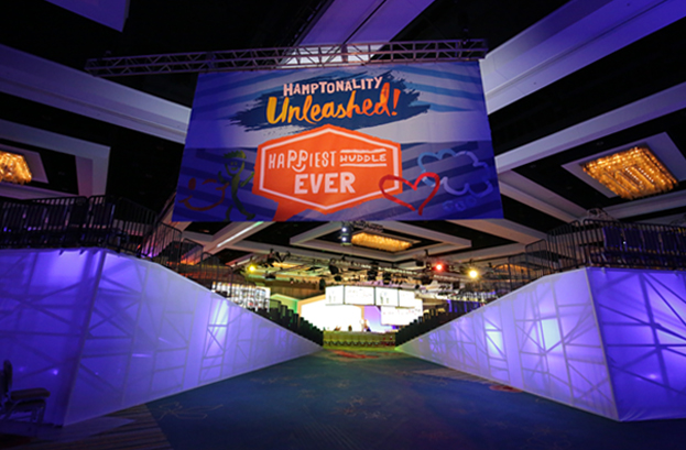 Hampton GM Huddle branding and stage design