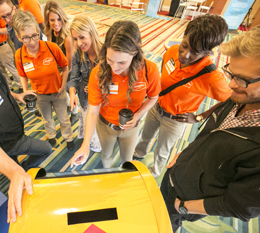 Digital activations used to engage attendees with the brand
