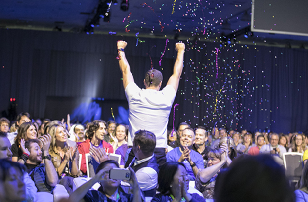 Crowd celebration at Intuit Quickbooks Connect conference