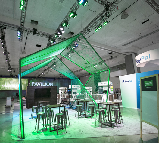 Installation designed by EA to inspire networking